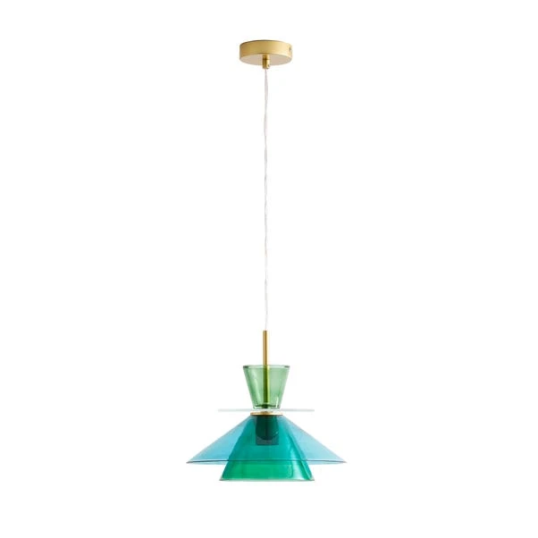 Avril Blue Layered Glass Pendant Light 4 Avril Blue Layered Glass Pendant Light - Image 4