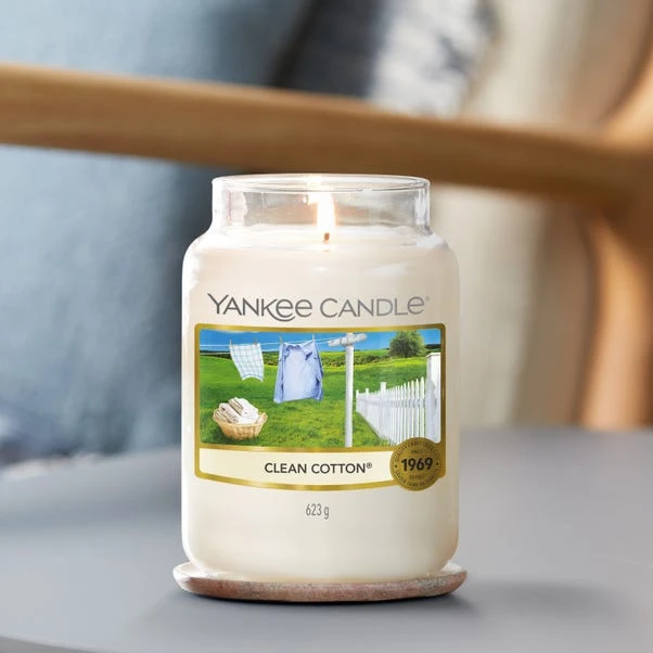 Yankee Candle Clean Cotton Original Large Jar Candle 1 Yankee Candle Clean Cotton Original Large Jar Candle