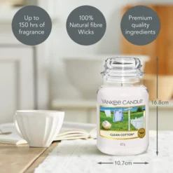 Yankee Candle Clean Cotton Original Large Jar Candle 9 Yankee Candle Clean Cotton Original Large Jar Candle -EGLO Shop 30836706 alt03