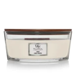 Woodwick Linen Ellipse Crackle Candle