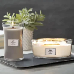 Woodwick Linen Ellipse Crackle Candle -EGLO Shop 30836728 alt02