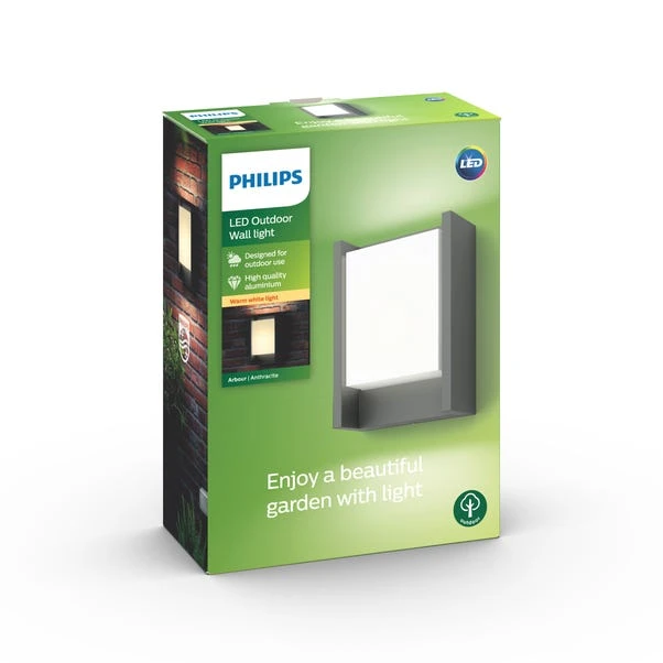 Philips Arbour Integrated LED Outdoor Wall Light 1 Philips Arbour Integrated LED Outdoor Wall Light