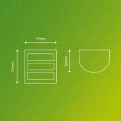 Philips Python Integrated LED Outdoor Wall Light, Cool White -EGLO Shop 30838313 alt02