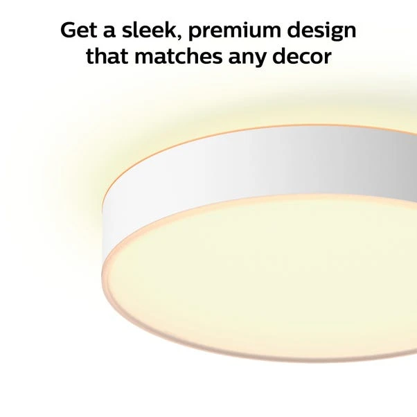 Philips HUE Devere Medium Smart LED Flush Ceiling Light 3 Philips HUE Devere Medium Smart LED Flush Ceiling Light - Image 3