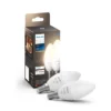 Set Of 2 Philips HUE Smart 5.5W SES LED Dimmable Candle Bulbs