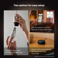 Set Of 2 Philips HUE Smart 6W ES GLS LED Dimmable Bulbs 12 Set Of 2 Philips HUE Smart 6W ES GLS LED Dimmable Bulbs -EGLO Shop 30838355 alt04
