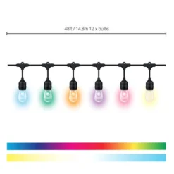 WiZ 48ft Smart Ambient Outdoor Festoon Lights -EGLO Shop 30838383 alt02