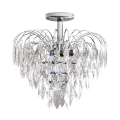 Parla Chrome Semi Flush Ceiling Light -EGLO Shop 30843935 alt04