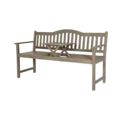 Richmond Acacia Wood Bench With Pop Up Table -EGLO Shop 30845589 alt01