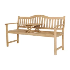 Richmond Acacia Wood Bench With Pop Up Table -EGLO Shop 30845590 alt03