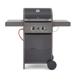 Tower Stealth 2000 Two Burner Gas BBQ, Black Steel