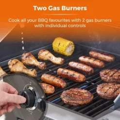 Tower Stealth 2000 Two Burner Gas BBQ, Black Steel -EGLO Shop 30849181 alt02