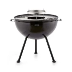 Tower Sphere Charcoal Pit 'n' Grill, Black Steel