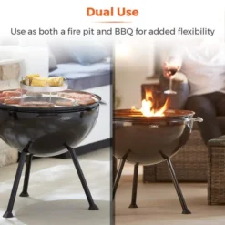 Tower Sphere Charcoal Pit 'n' Grill, Black Steel -EGLO Shop 30849199 alt02