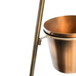 Gold Metal Wall Plant Stand With Planters 14 Gold Metal Wall Plant Stand With Planters -EGLO Shop 30849600 alt06