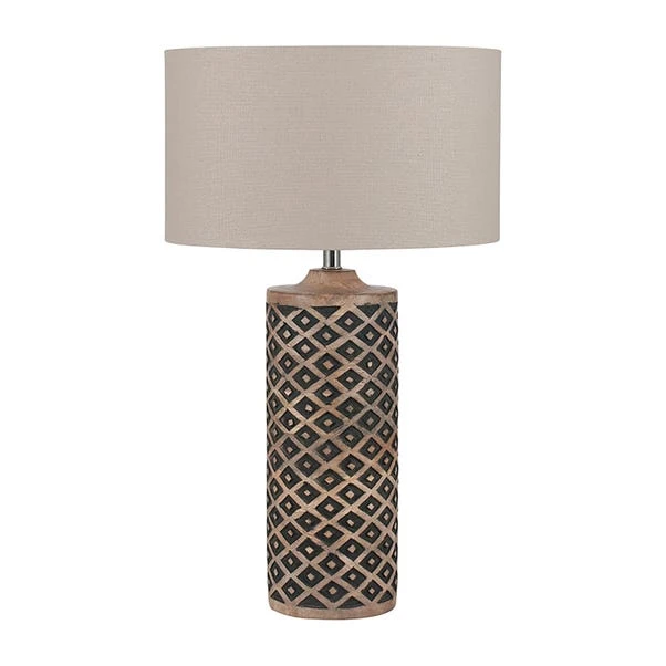 Orissa Wooden Diamond Table Lamp 2 Orissa Wooden Diamond Table Lamp - Image 2