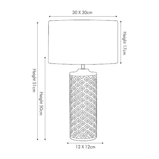 Orissa Wooden Diamond Table Lamp 4 Orissa Wooden Diamond Table Lamp - Image 4