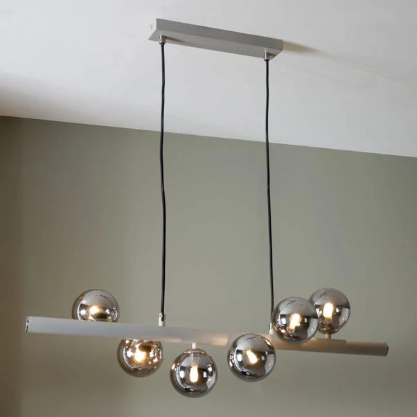 Blair Grey Metal 6 Light Diner Ceiling Light 1 Blair Grey Metal 6 Light Diner Ceiling Light