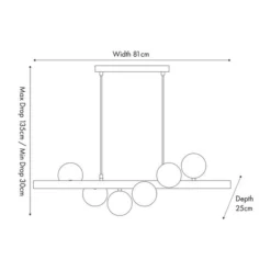 Blair Grey Metal 6 Light Diner Ceiling Light 9 Blair Grey Metal 6 Light Diner Ceiling Light -EGLO Shop 30850631 alt05