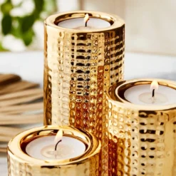 Set Of 3 Dimpled Tealight Holders 10 Set Of 3 Dimpled Tealight Holders -EGLO Shop 30851427 alt02