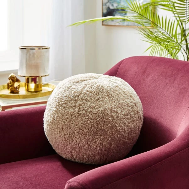 Luxe Boucle Ball Filled Cushion 1 Luxe Boucle Ball Filled Cushion