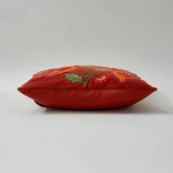 Embroidered Floral Velvet Cushion -EGLO Shop 30864553 alt05