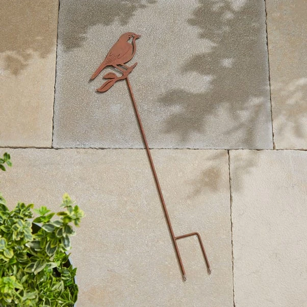 Rusted Iron Blue Tit Stake 3 Rusted Iron Blue Tit Stake - Image 3