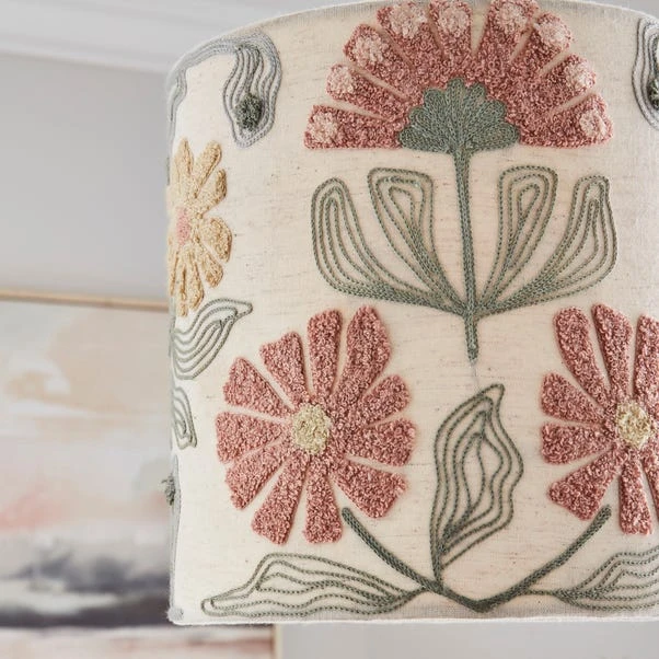 Floral Embroidered Lamp Shade 3 Floral Embroidered Lamp Shade - Image 3