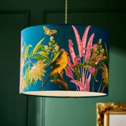 Tropical Paradise Embroidered Lamp Shade