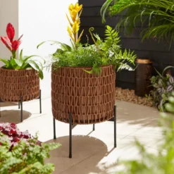 Amazonia Rattan Plant Stand -EGLO Shop 30867525