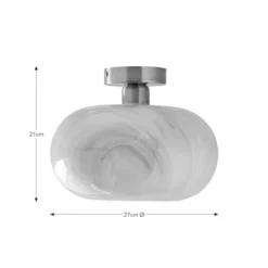 Lacey Alabaster Semi Flush Ceiling Light -EGLO Shop 30868874 alt08