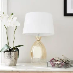 Sylvia Ribbed Glass Table Lamp