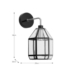 Industrial Painted Glass Wall Light -EGLO Shop 30869135 alt08