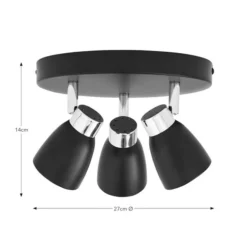 Alto 3 Light Semi Flush Spotlight -EGLO Shop 30869642 alt08