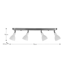 Wybridge 4 Light Semi Flush Spotlight Bar -EGLO Shop 30869688 alt08