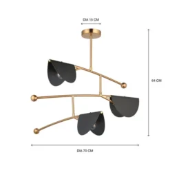 Aquila 3 Light Semi Flush Ceiling Ceiling Light -EGLO Shop 30869693 alt08