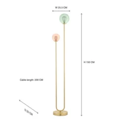 Eliza 2 Light Glass Floor Lamp -EGLO Shop 30869734 alt08