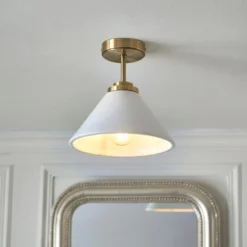 Churchgate Keyham Bathroom Semi Flush Ceiling Light