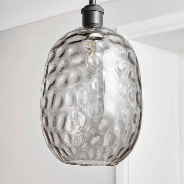 Elodie Dimpled Glass Easy Fit Pendant Shade 1 Elodie Dimpled Glass Easy Fit Pendant Shade