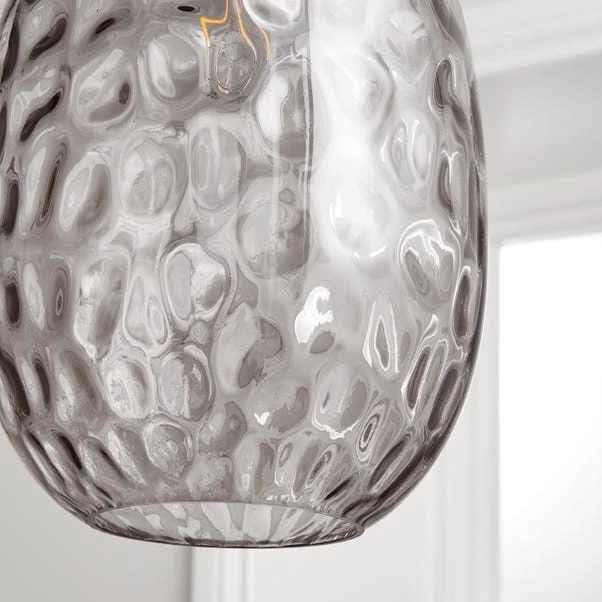 Elodie Dimpled Glass Easy Fit Pendant Shade 3 Elodie Dimpled Glass Easy Fit Pendant Shade - Image 3