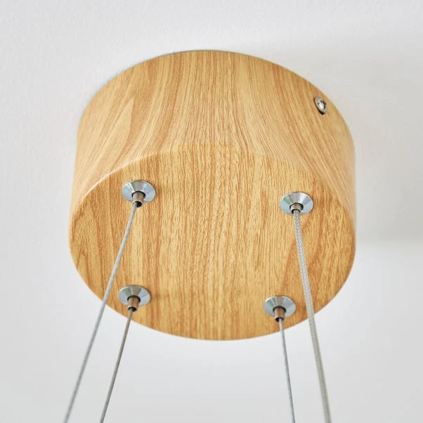 Jaxson LED Wood Effect Ceiling Light 2 Jaxson LED Wood Effect Ceiling Light - Image 2