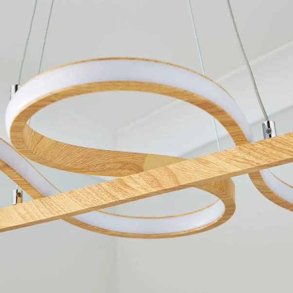 Jaxson LED Wood Effect Ceiling Light 3 Jaxson LED Wood Effect Ceiling Light - Image 3