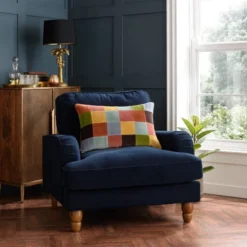 Clara Patchwork Velvet Rectangle Cushion