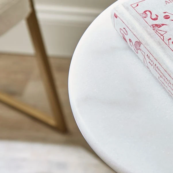 Carrara Marble Base Floor Lamp With Table 4 Carrara Marble Base Floor Lamp With Table - Image 4