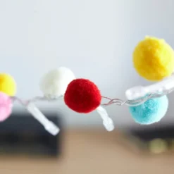 Multicoloured Pom Pom String Lights -EGLO Shop 30873991 alt03
