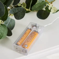 Artificial Eucalyptus 15 LED Lit Garland 6 Artificial Eucalyptus 15 LED Lit Garland -EGLO Shop 30873999 alt03