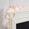 Artificial White Eucalyptus 15 LED Lit Garland