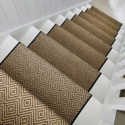 Diamond Jute Border Stair Runner -EGLO Shop 30877588 alt05