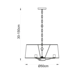 Vogue Elijah Traditional 3 Light Pendant Light -EGLO Shop 30878687 alt07