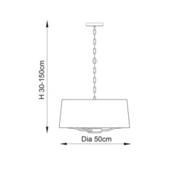 Vogue Elijah Traditional 3 Light Pendant Light -EGLO Shop 30878843 alt09